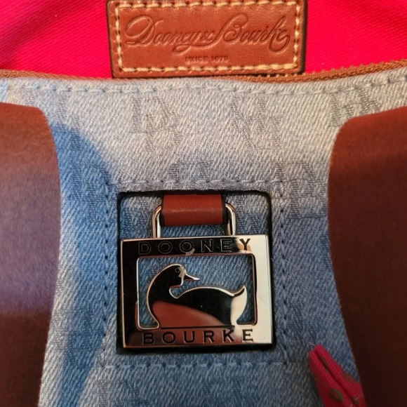 Dooney & Bourke Blue Denim Tote Bag - Picture 9 of 10